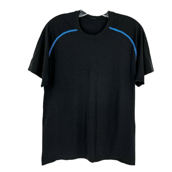 Lululemon T-shirt Men's Small Black Short Sleeve Workout Casual * - Picture 1 of 7